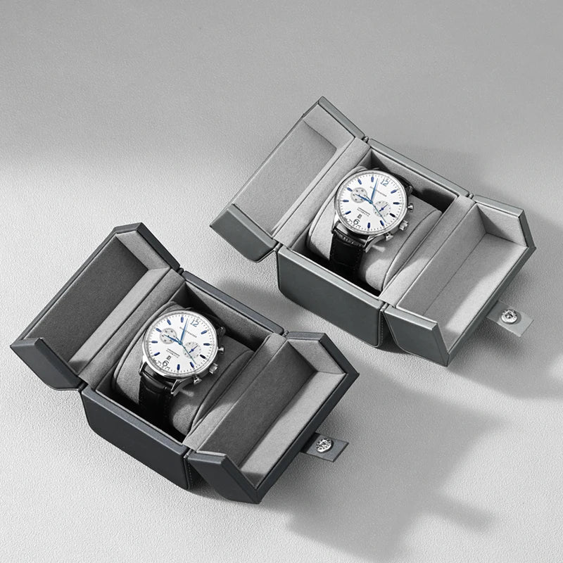 Boîte Montre Cuir PU Double Ouverture