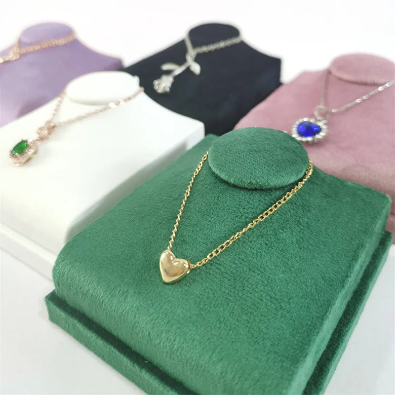 Présentoir Collier Velours Plat Luxe