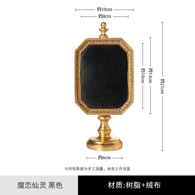 Porte Bijoux Cadre Métal Doré Baroque Vintage