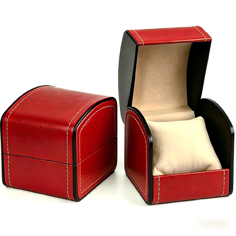 Boîte Montre Cuir Coussin Voyage Premium