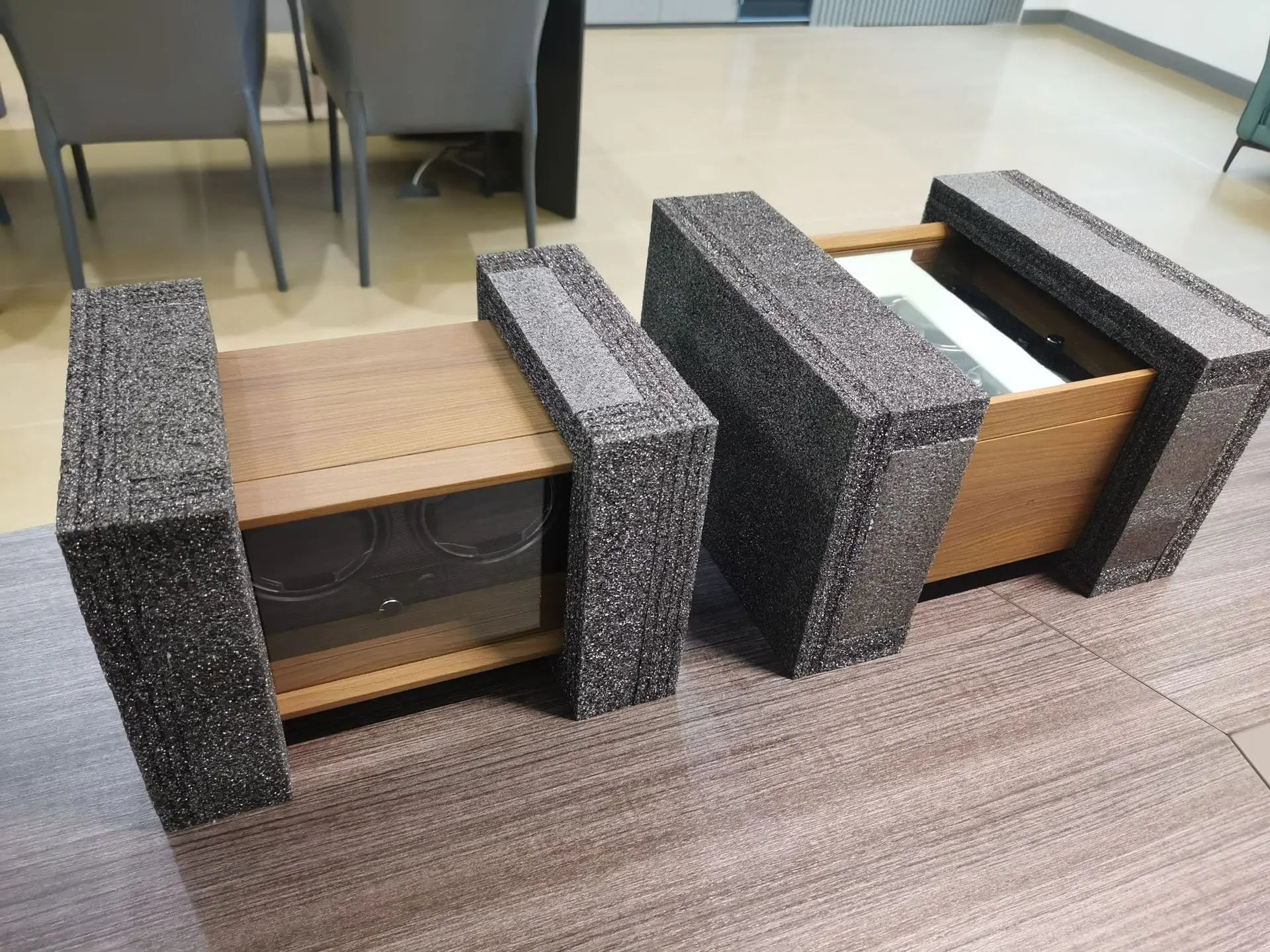 Remontoir Montre Automatique 4 Places Bois Cuir Luxe