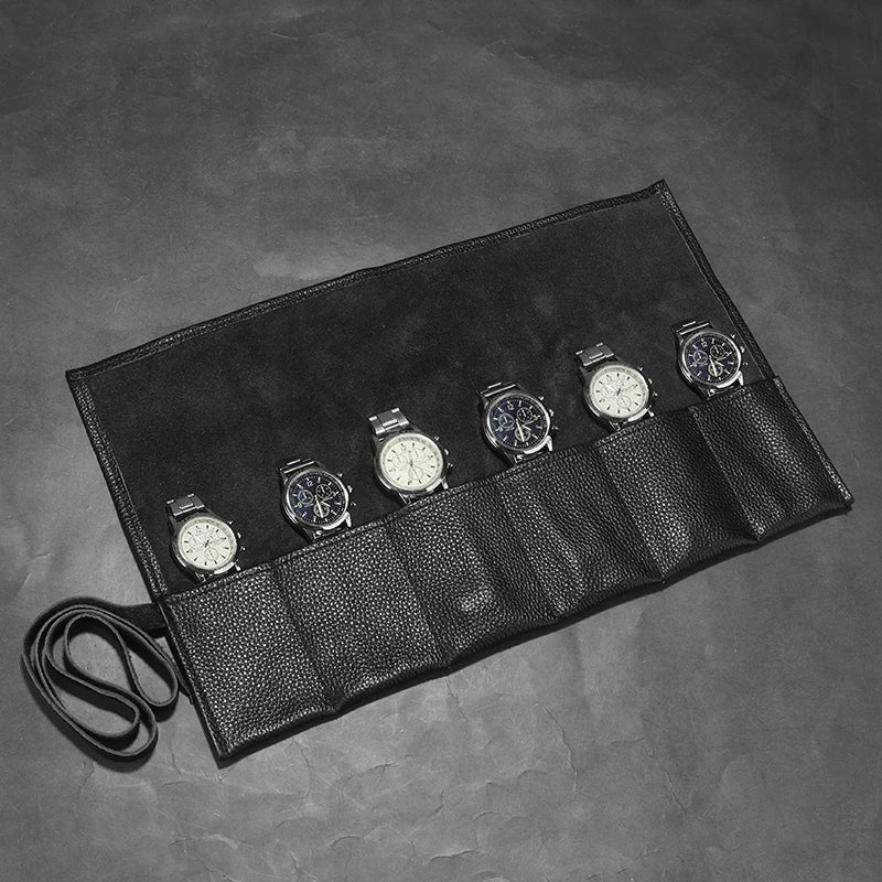Etui Montre Cuir Enroulable Voyage 3 Places