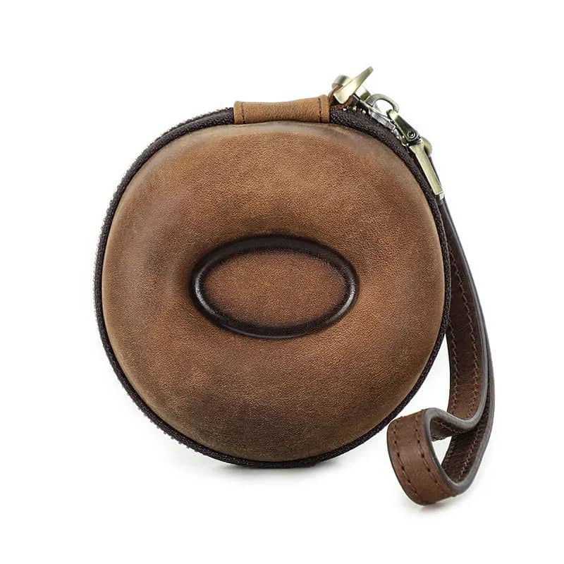 Étui Montre Cuir Marron Clair Équestre