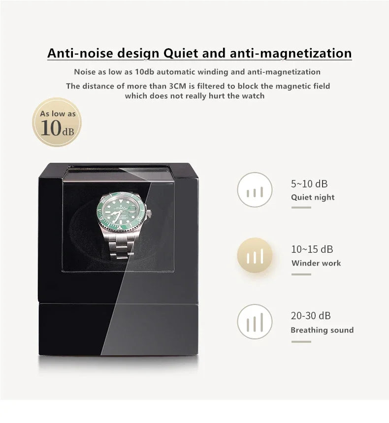 Remontoir Montre Bois Batterie Verre Vitrine