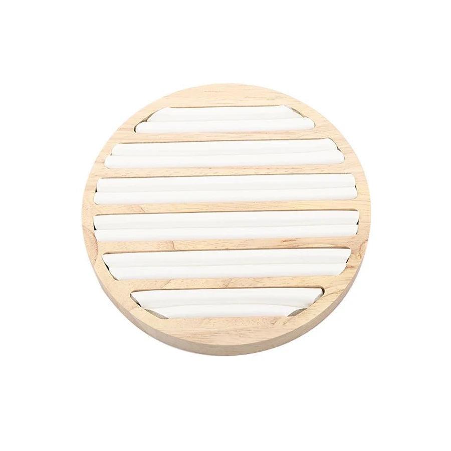 Plateau Bijoux Bois Bague Boucle d'Oreille