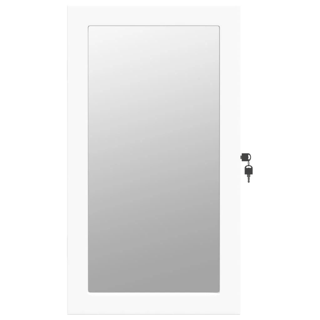 Armoire Bijoux Bois Murale Miroir LED