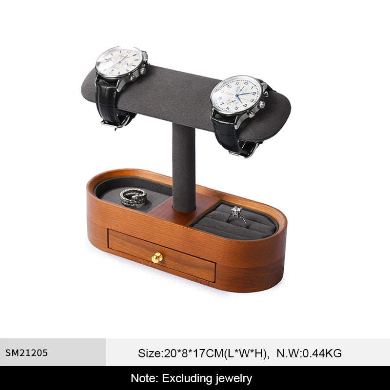 Présentoir Montre Bois Massif T-Bar Bracelet