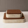Boîte Bijoux Cuir Marbré Luxe Rangement