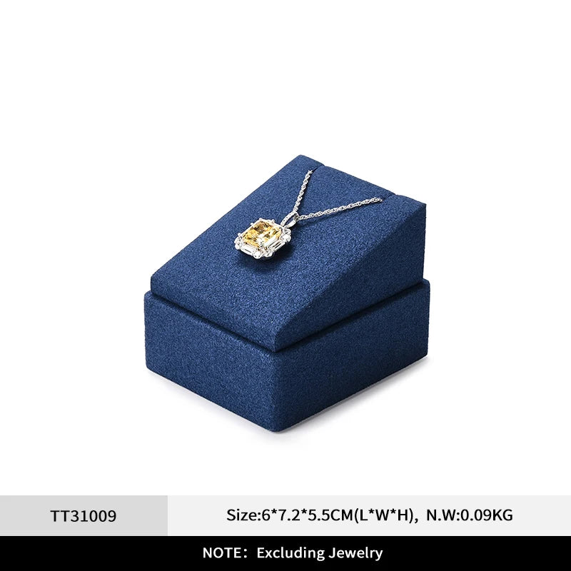 Buste Bijoux Cuir Bleu Modulable Vitrine