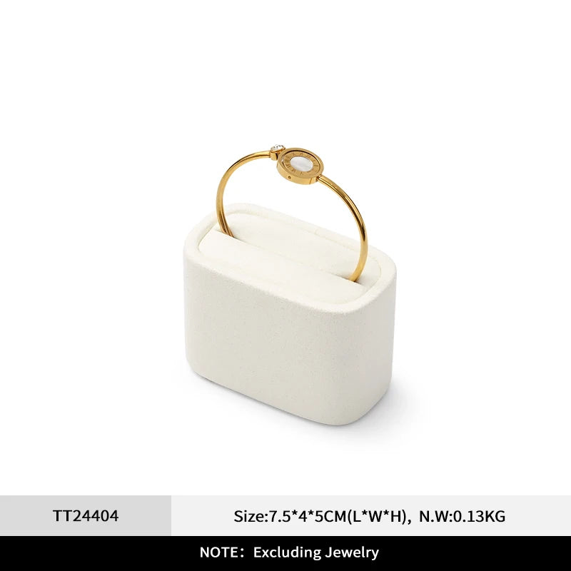 Présentoir Bijoux Velours Beige Boutique