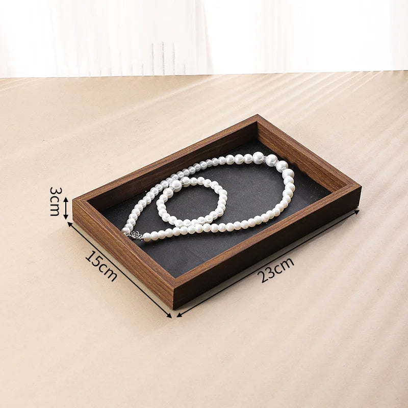 Plateau Bijoux Bois Noyer Flanelle Mixte