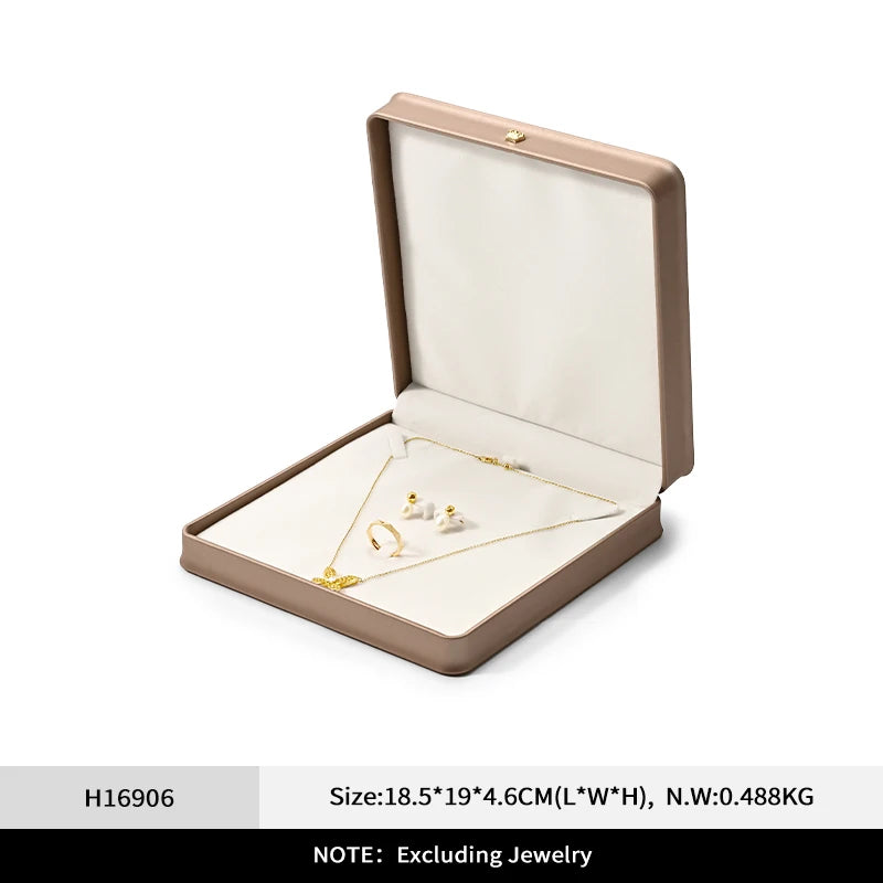 Boîte Bijoux Cuir Doré Coffret Mariage Premium