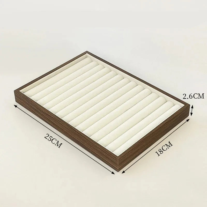 Plateau Bijoux Bois Noyer Multigrilles