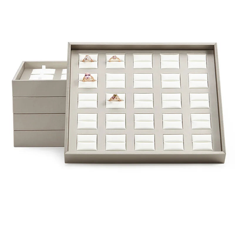 Plateau Bijoux Cuir Bambou Multi Configurations