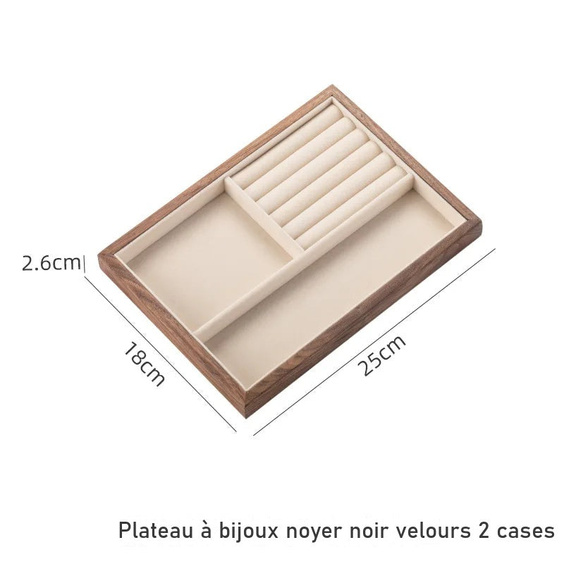 Boîte Bijoux Bois Empilable Grande Capacité