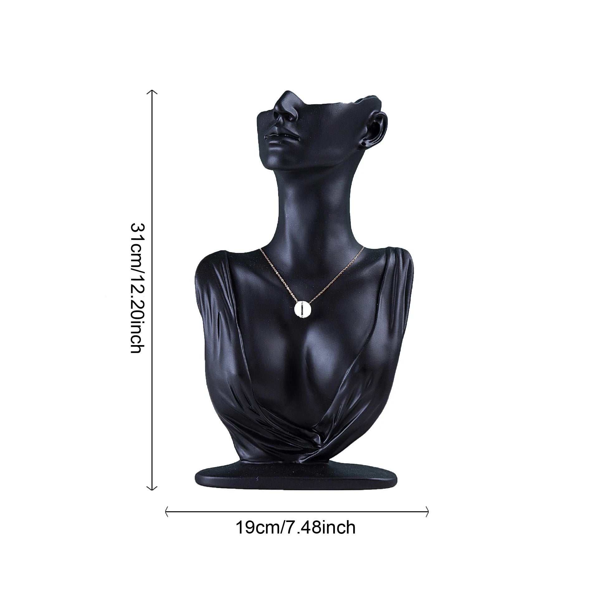 Buste Collier Femme Métal Vitrine Bijoux