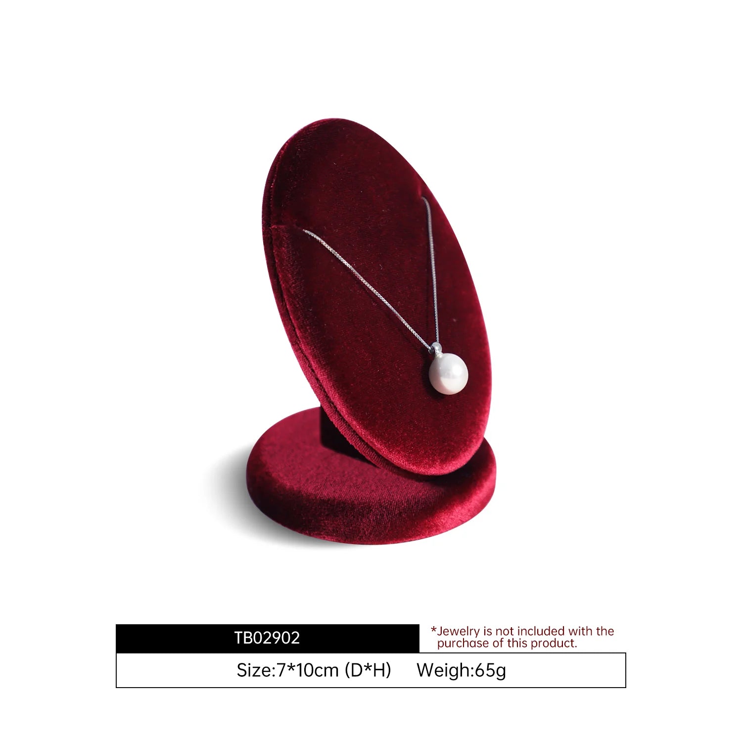Présentoir Collier Velours Ovale Multicolore