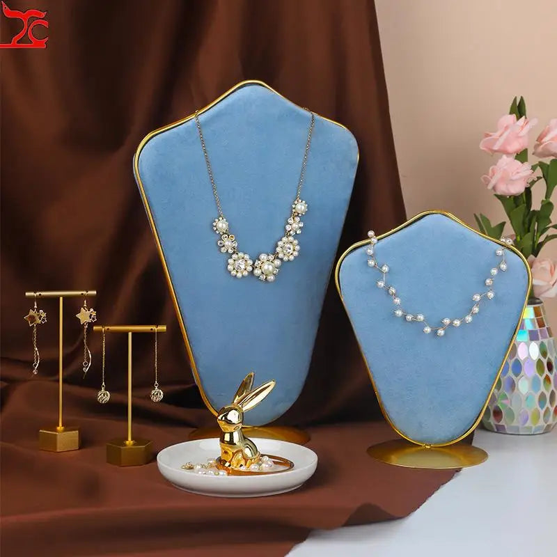 Présentoir Bijoux Velours Comptoir Double Face