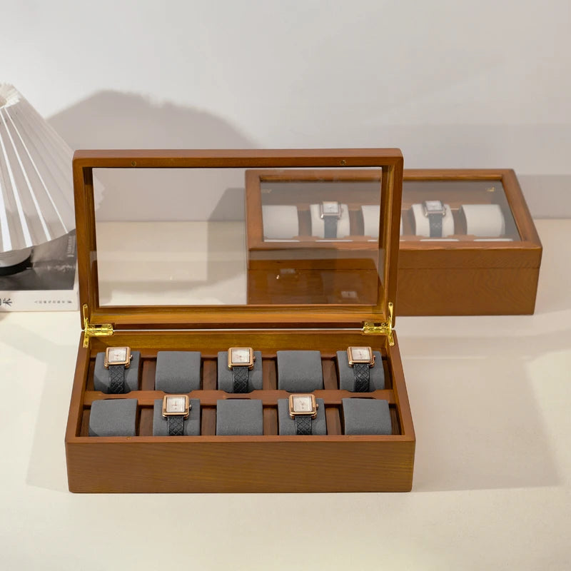 Coffre Fort Montre Bois 10 Emplacements Luxe