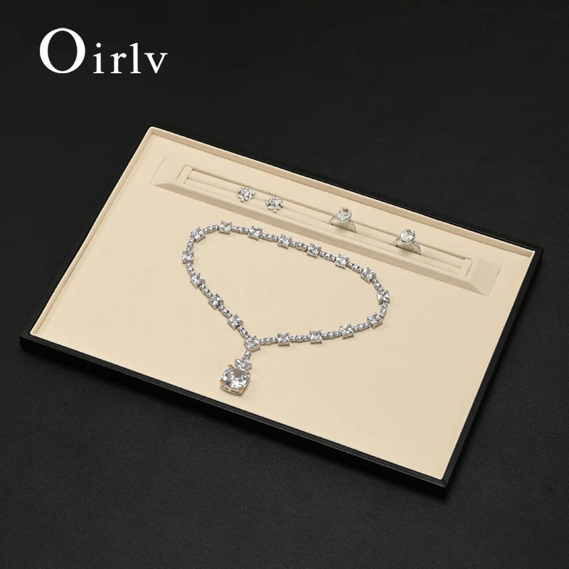 Plateau Bijoux Cuir Bagues Colliers Bracelets
