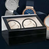 Remontoir Montre Bois Noir Brillant 10 Montres Vitrine