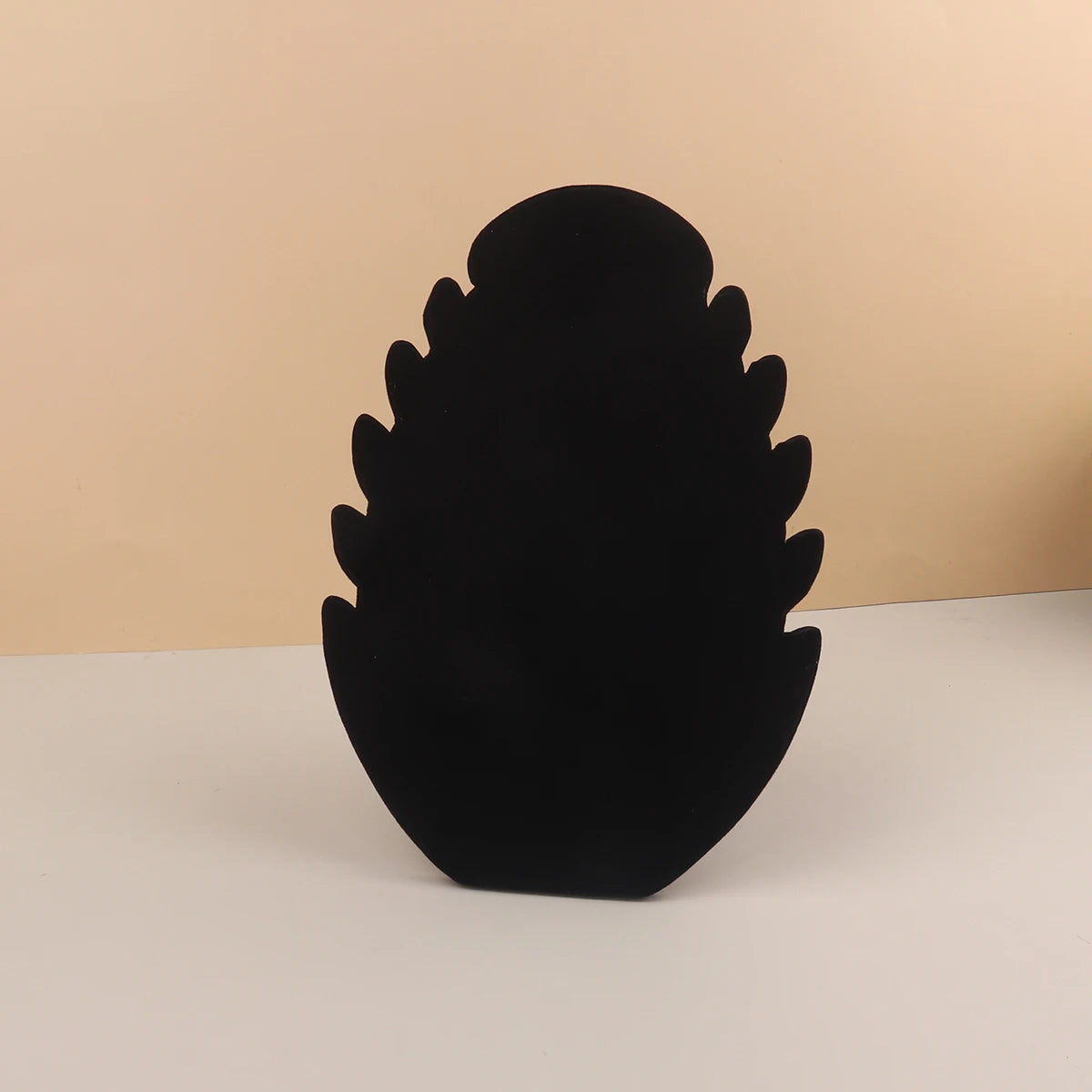 Présentoir Collier Velours Feuille Plat