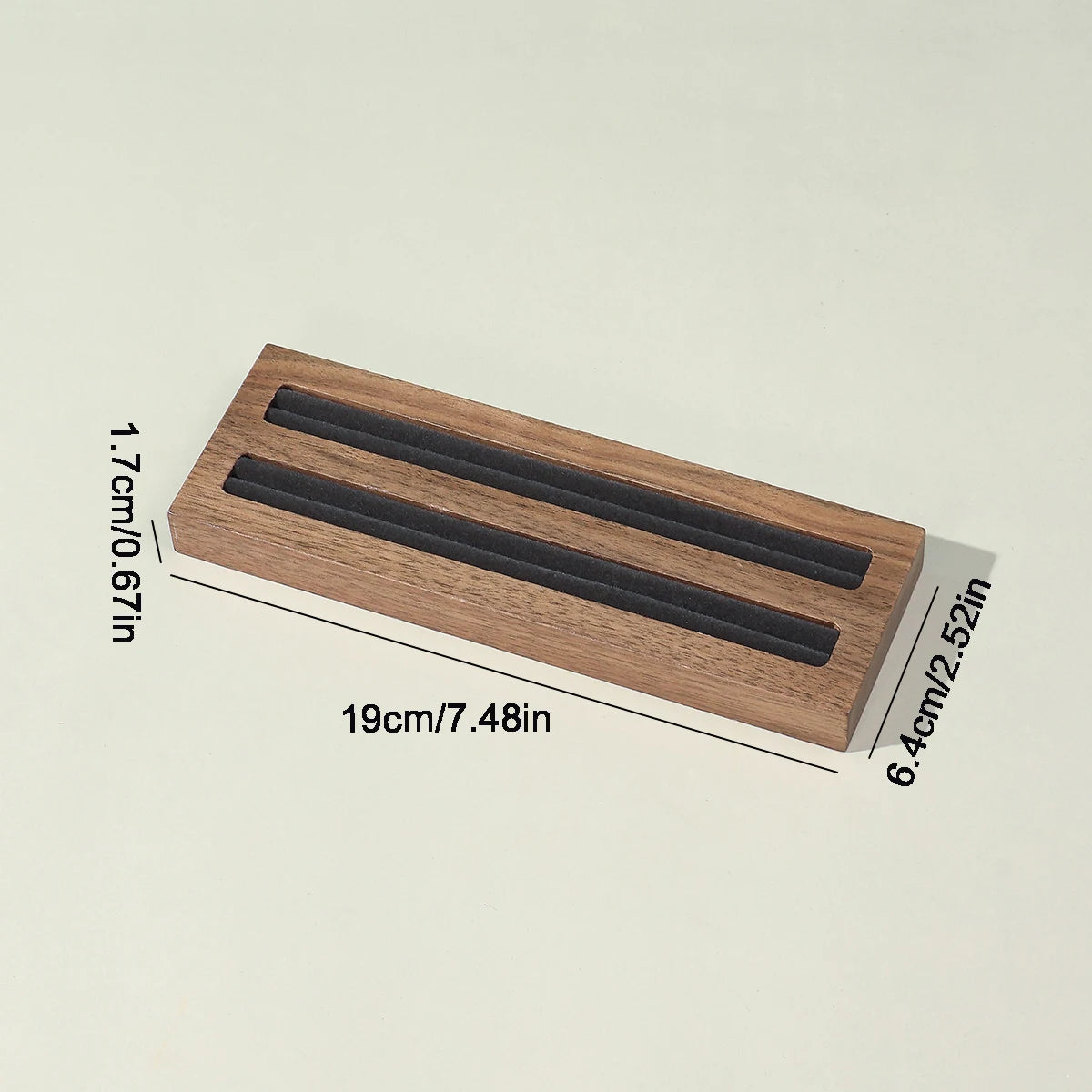 Plateau Bague Bois Noyer Decoratif Multi-niveaux