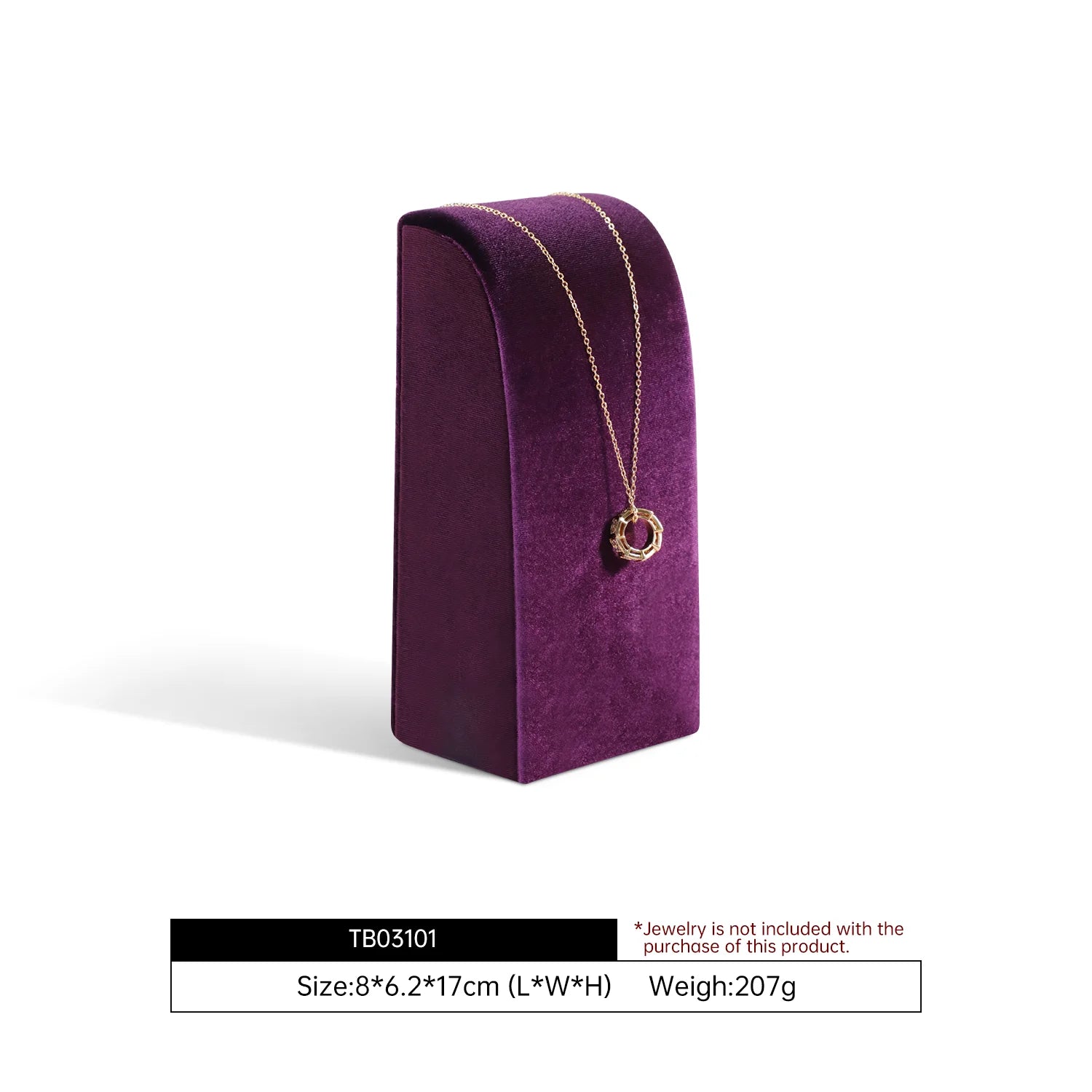 Présentoir Collier Velours Vertical Multicolore