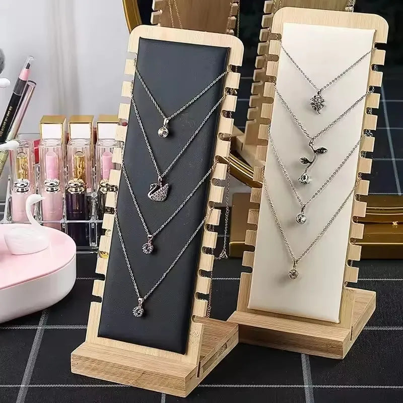 Présentoir Collier Cadre Bois Vitrine