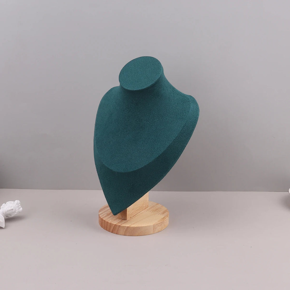 Présentoir Collier Velours Vert Émeraude 3 Tailles