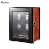 Coffre Fort Montre Bois Quatuor Marron Empreinte Tactile