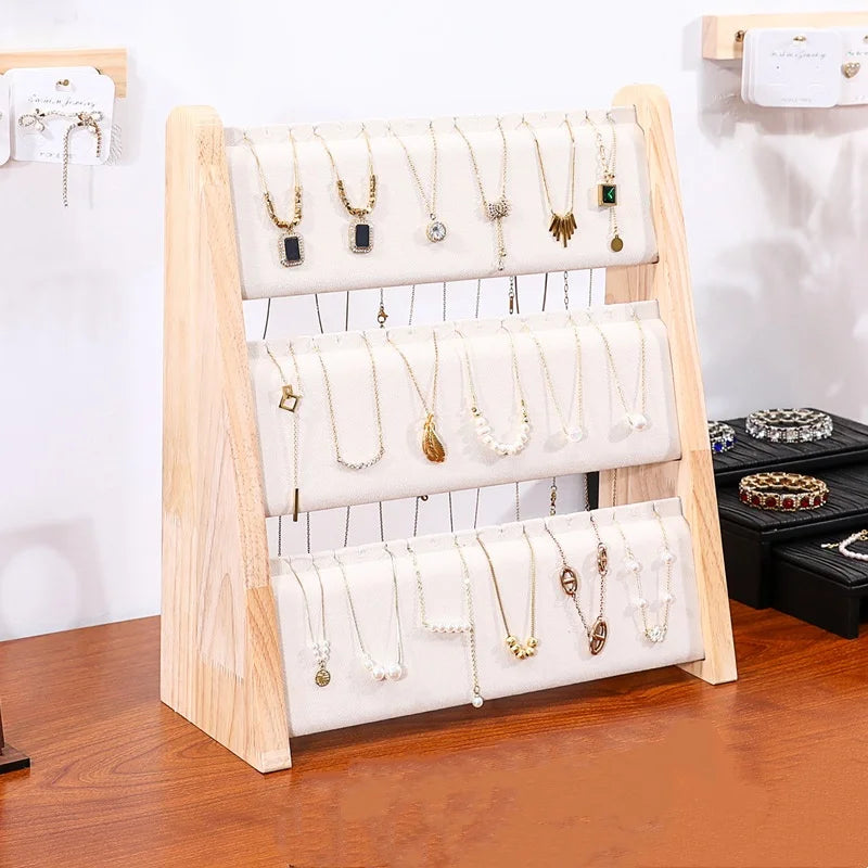 Présentoir Collier Bois Noyer