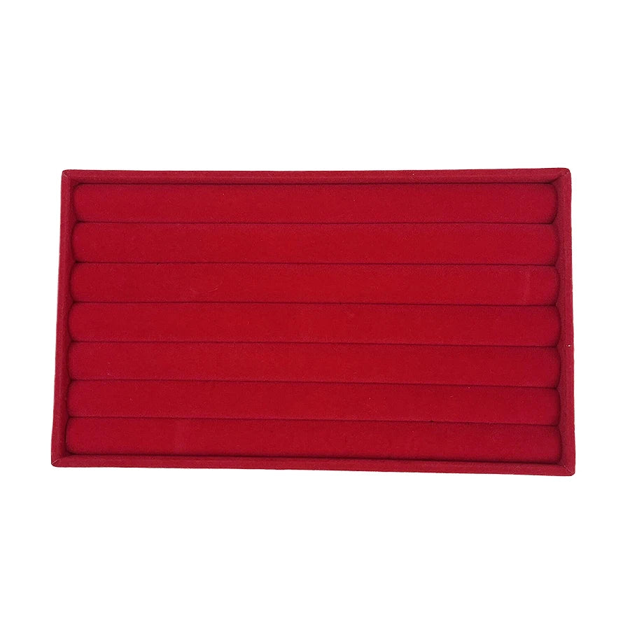 Plateau Bijoux Velours Rouge Multi Configurations