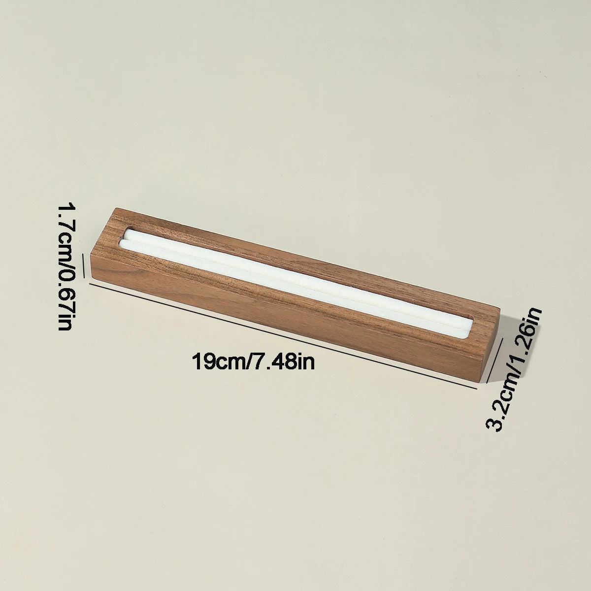Plateau Bague Bois Noyer Decoratif Multi-niveaux
