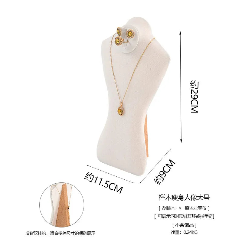 Présentoir Bijoux Bois Noyer Lin Comptoir