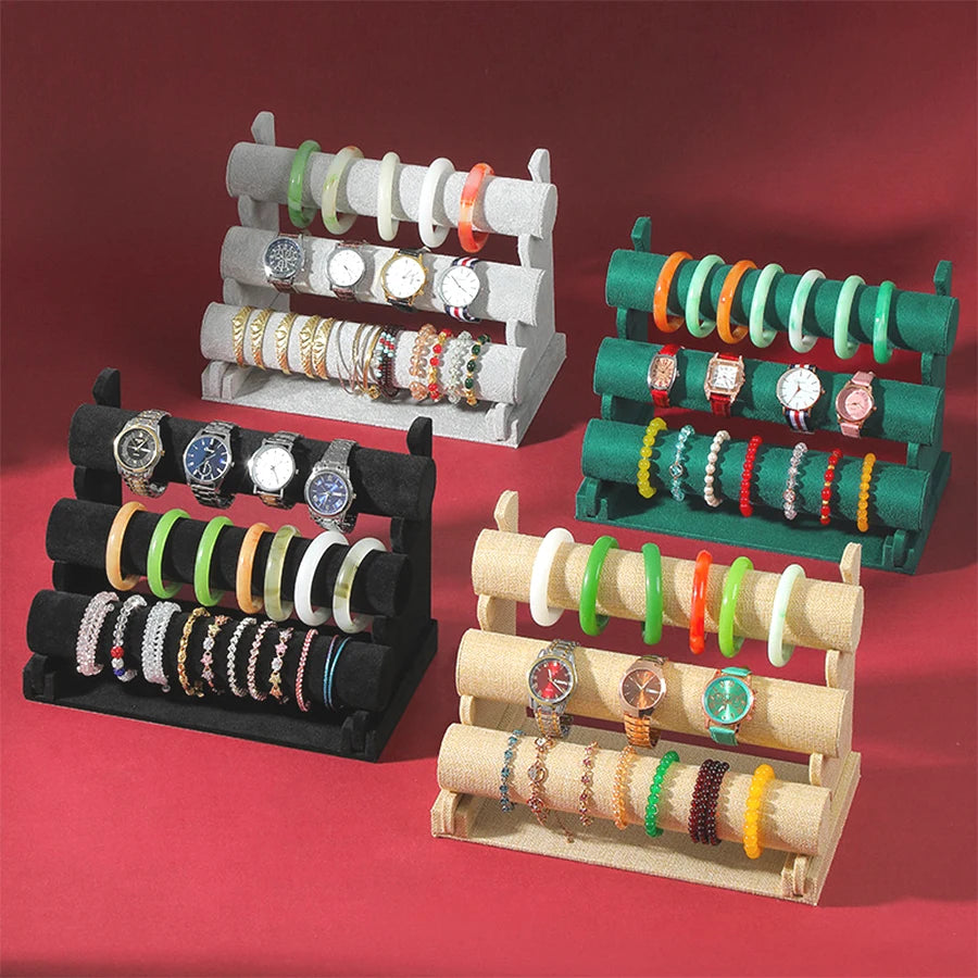 Présentoir Bracelet 3 Couches Rangement Vitrine