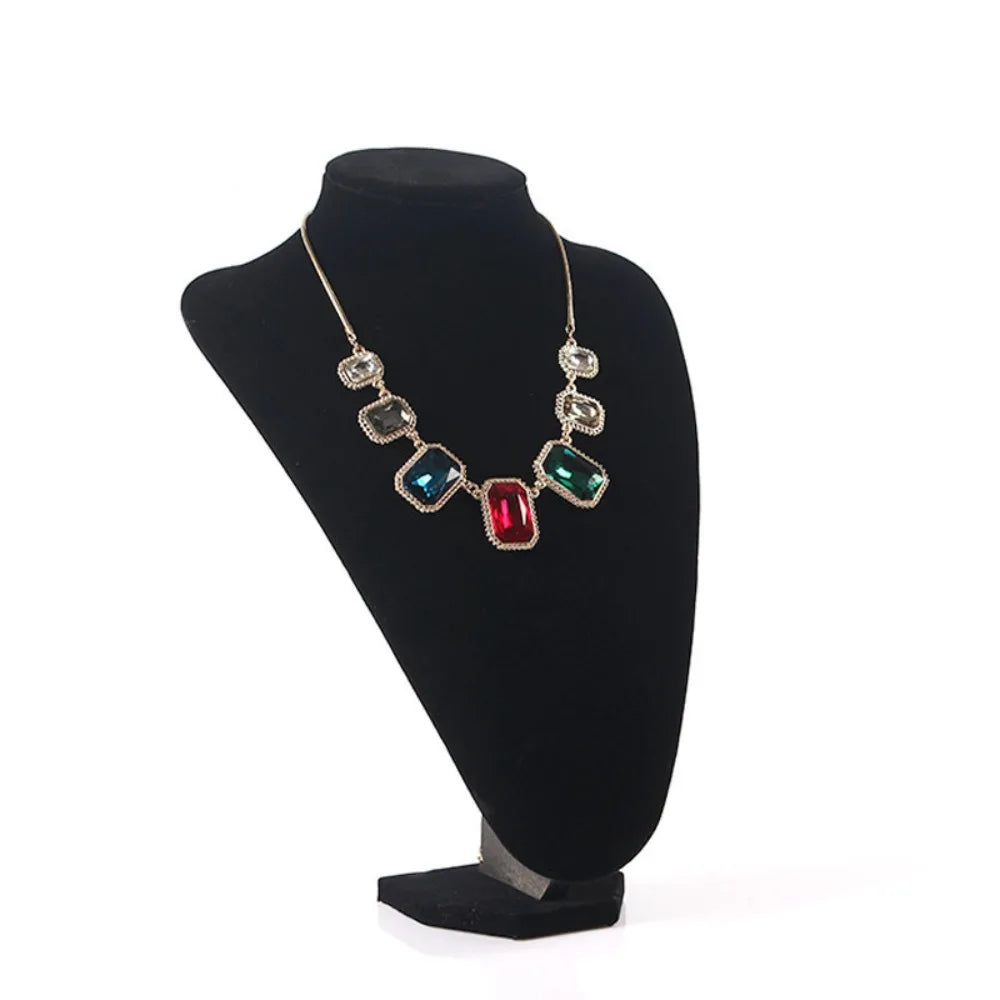 Présentoir Collier Velours Noir Multi-Tailles