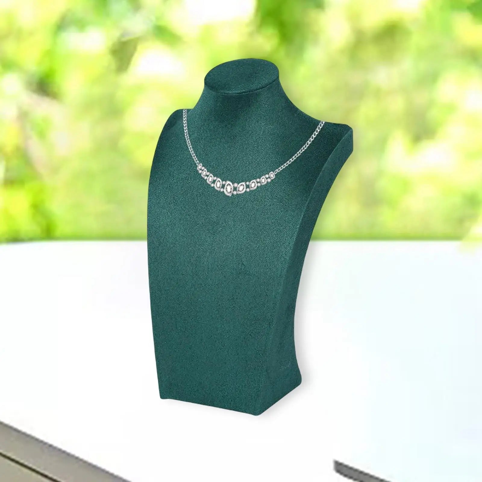 Buste Collier Velours Pendentif Chaîne Femme
