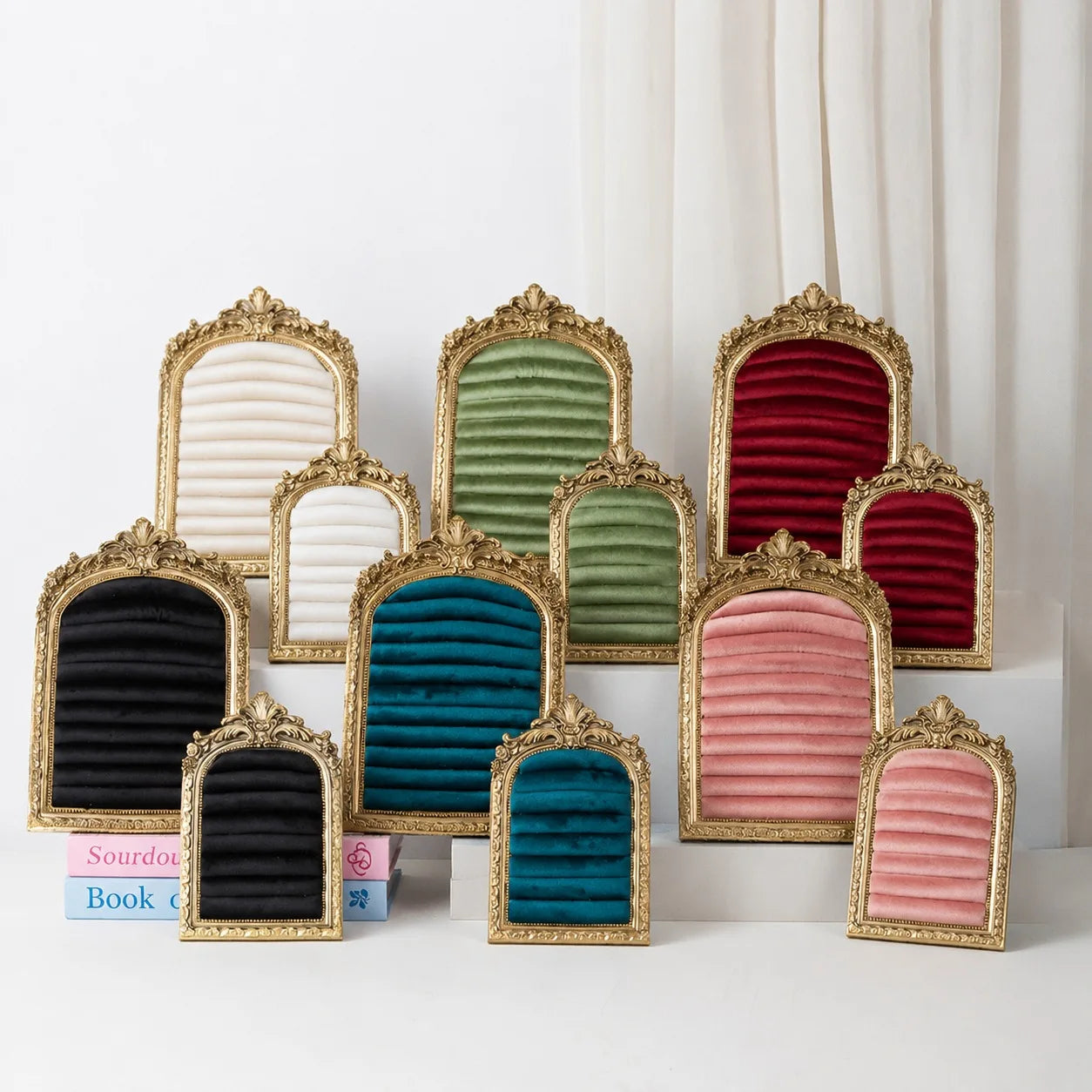 Porte Bijoux Cadre Bois Sculpté Vitrine Originale
