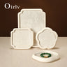 Plateau Bijoux Velours Beige Style Chinois