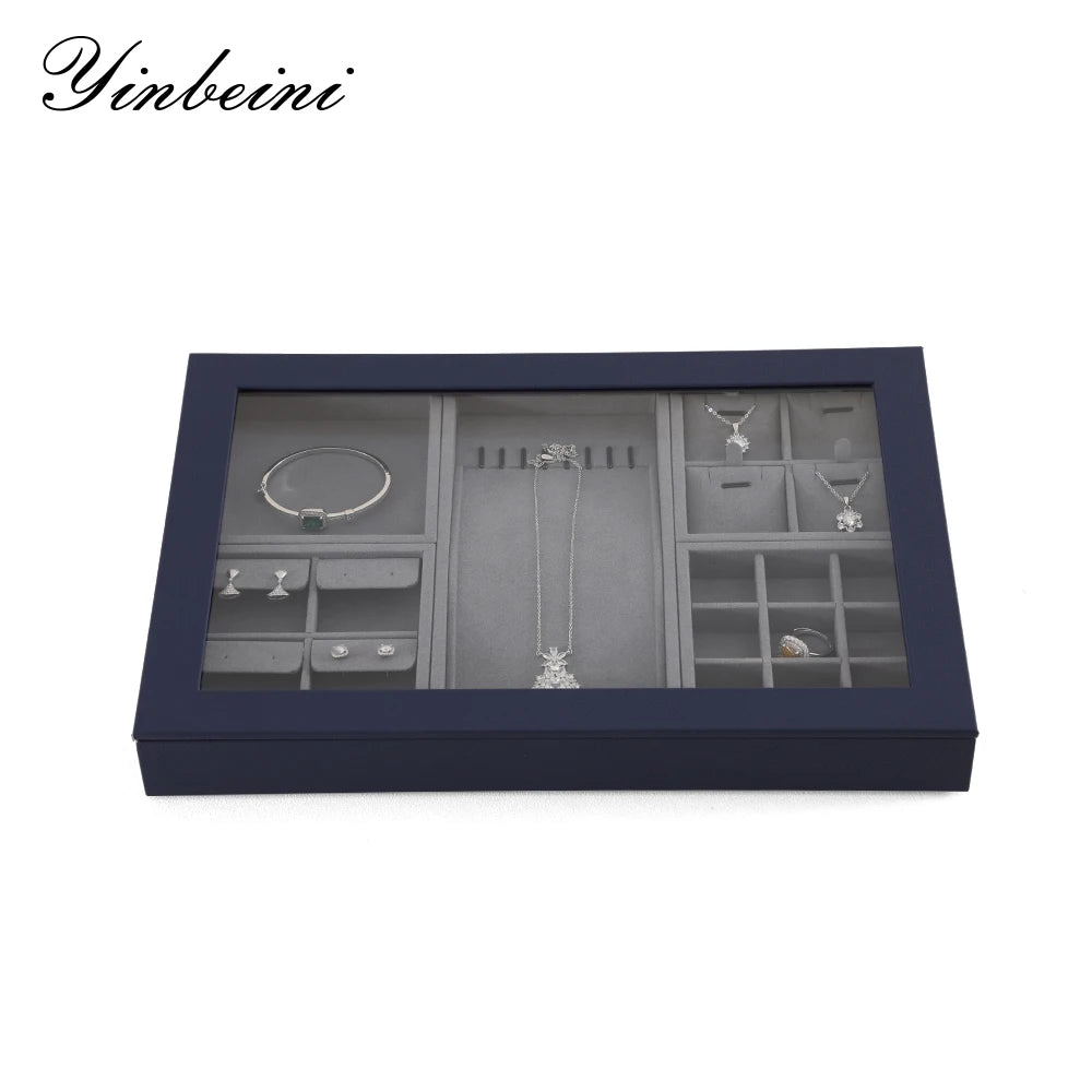 Mallette Bijoux Cuir Premium Présentation Couvercle