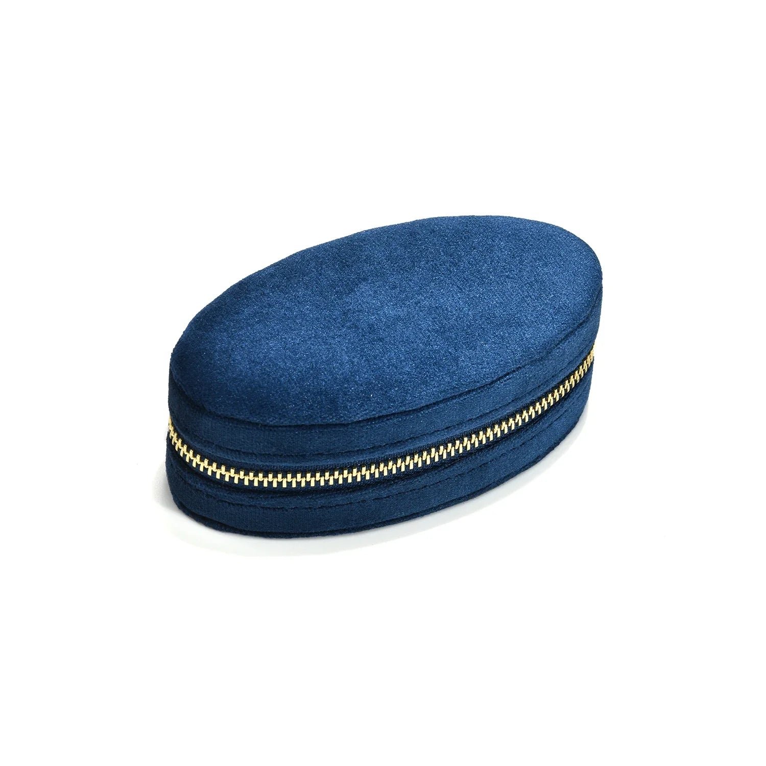 Boîte à Bijoux Velours Ovale Zip Vintage