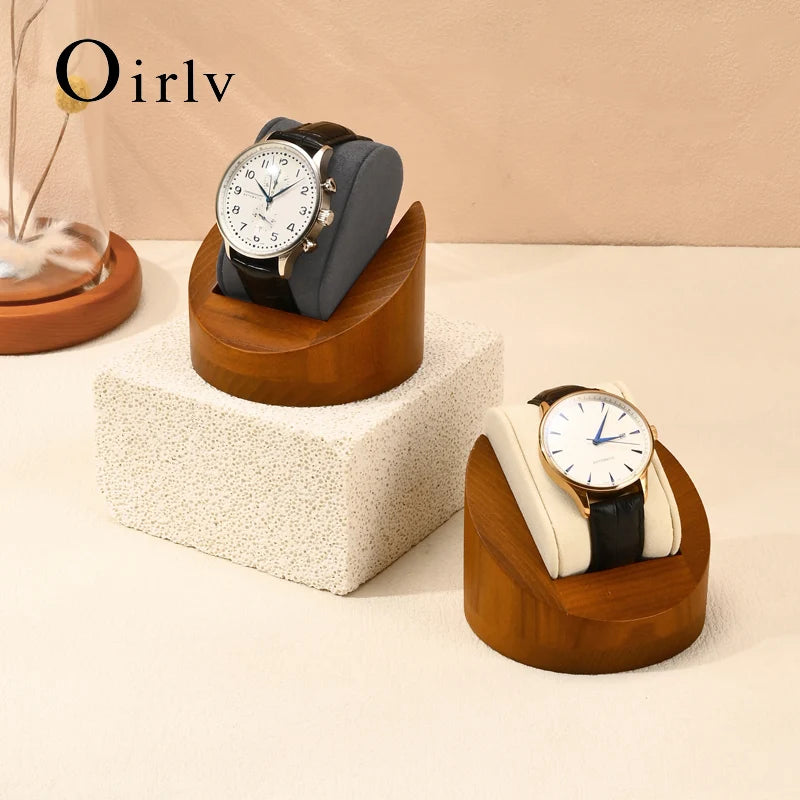 Présentoir Montre Bois Coussin Microfibre
