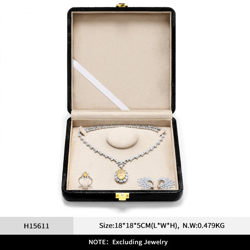 Boîte Bijoux Cuir Premium Coffret Cadeau