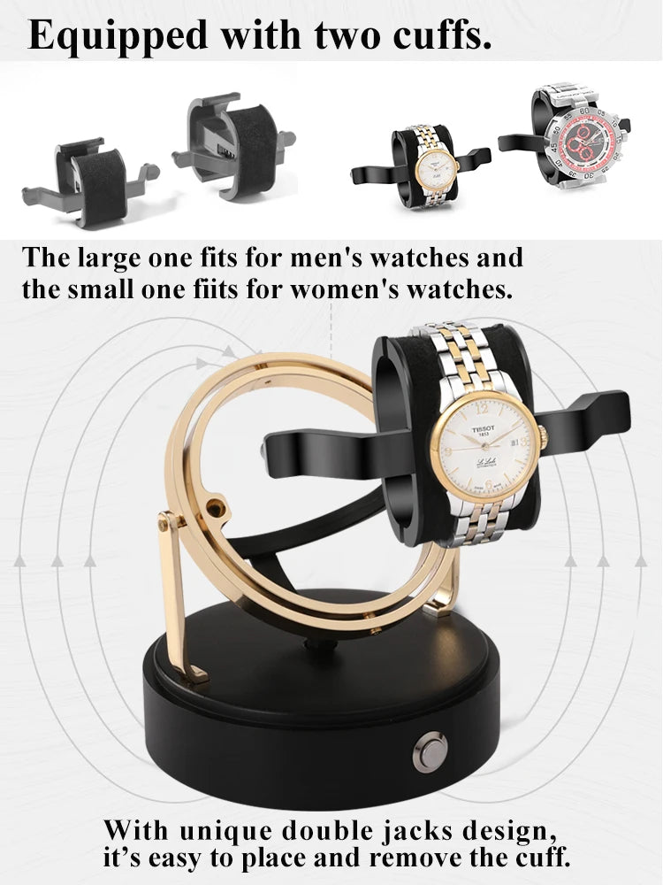 Remontoir Montre Métal Luxe Cylindre Vitrine