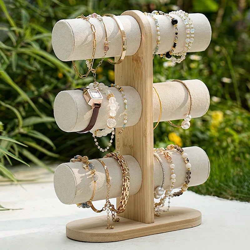 Présentoir Bois 3 Niveaux Bracelet Montre
