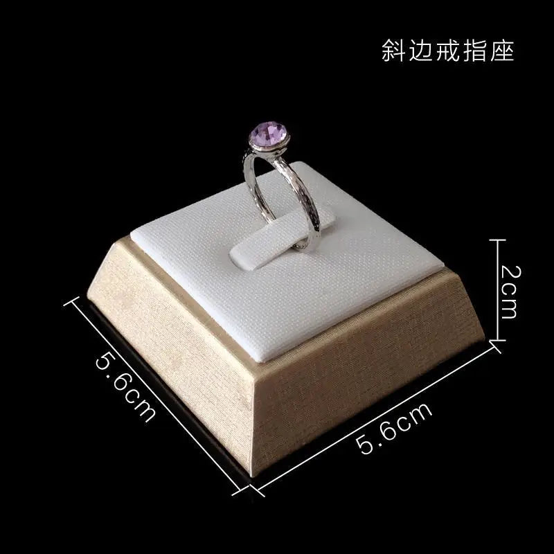 Présentoir Bijoux Cuir Blanc Vitrine Boucles
