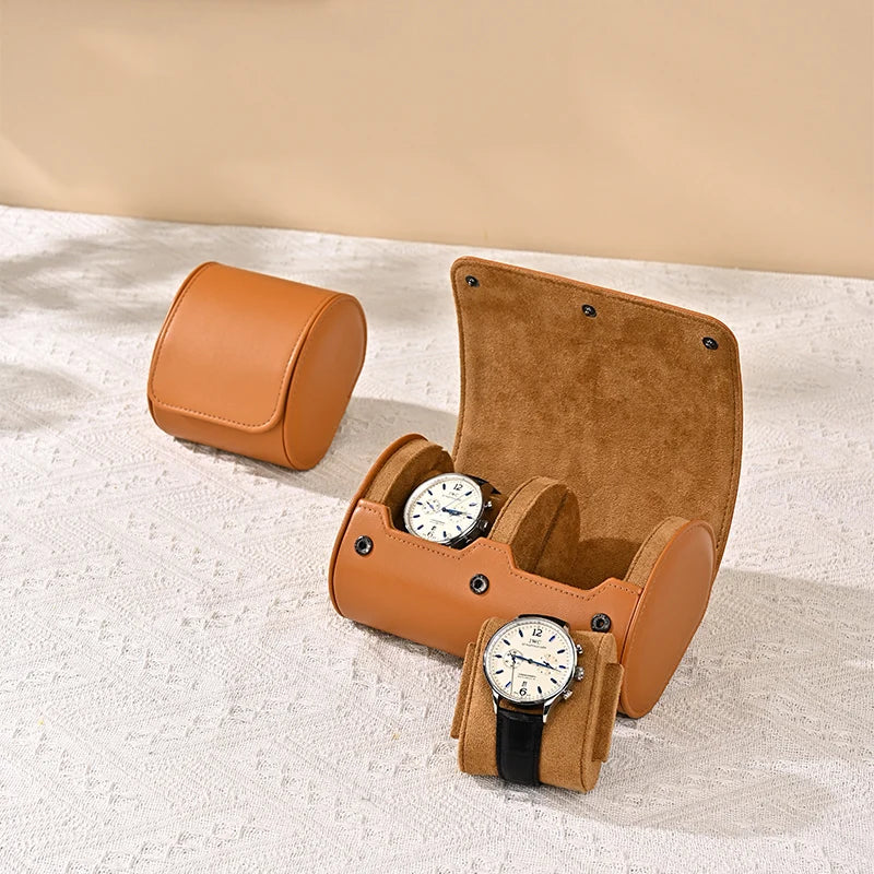 Étui Montre Cuir 2 Emplacements Voyage Premium