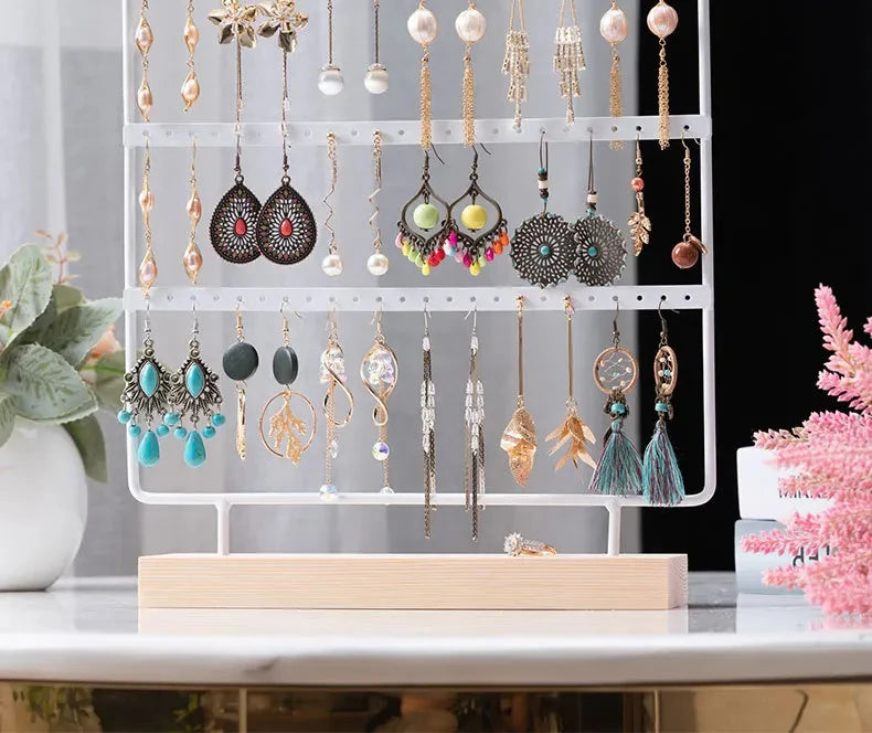 Présentoir Boucles d'Oreilles Métal Grille Vitrine