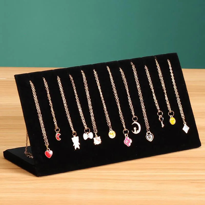 Présentoir Collier Velours Chevalet Incliné